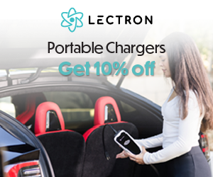 Lectron portable chargers promotion with woman and car